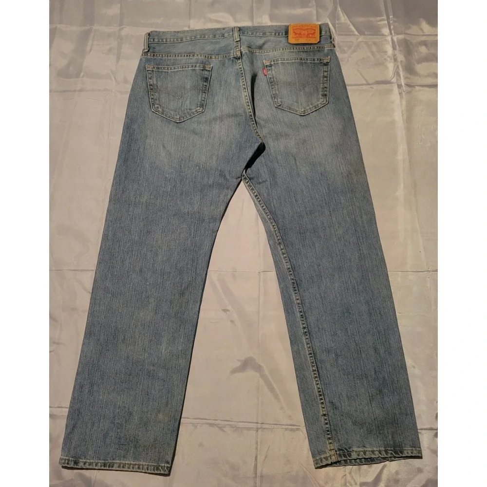 Levis 569 Mens 36x30 Denim Blue Jeans Medium Wash Loose Fit Straight‎ Leg Baggy